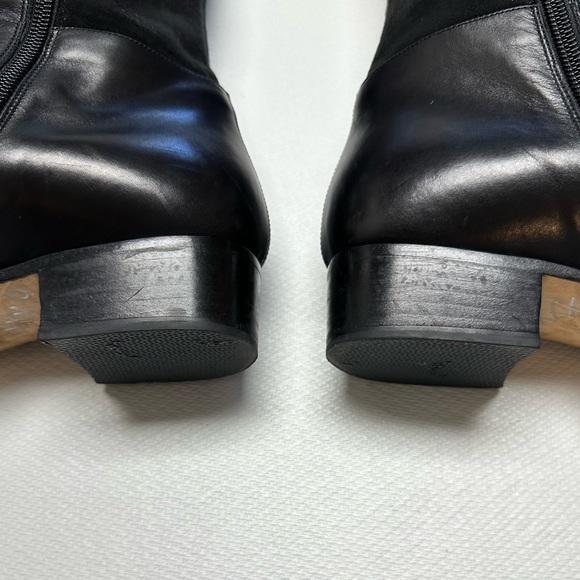 Jimmy Choo Suede and Vachetta Leather Boots Black Size 40 EUC - Picture 5 of 16